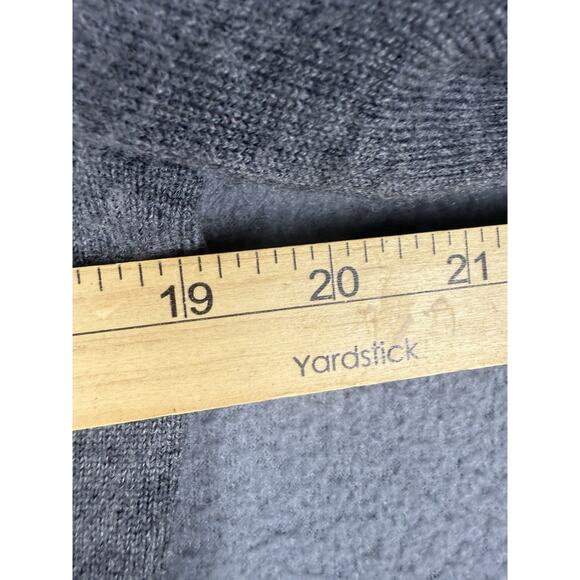 H by Halston Merino Wool Grey Turtleneck Sweater Large Cozy Knit - Picture 5 of 8